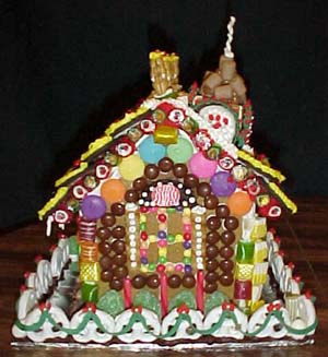 Myra decorated the back side of this house. Notice the detail on the windows.