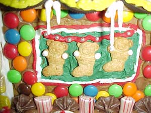 I love this window - with teddy grahams in the window.