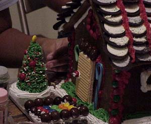 Decorating the Ayres tree.