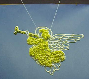 The finished and hanging angel.