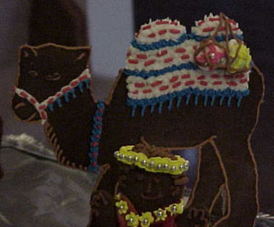 And a close up - notice the mint presents hanging on his back.