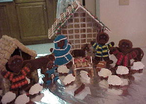 And a couple pictures of how we'd arrange the nativity scene.