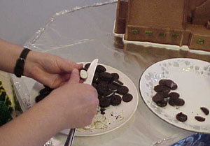 But first we split them in half and scraped off their yummy insides.