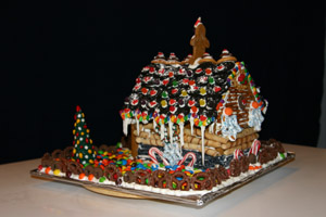 Back view of the cottage house.