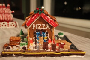 Gingerbread Pizza Hut by Shaya