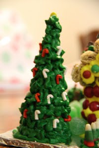 Tiny candy canes on Janine's tree.