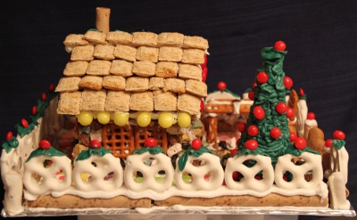 Paulson's first gingerbread house.