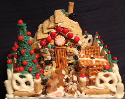 Notice the front door, gingerbread men coming in, and the table and chairs to the right.
