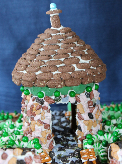 Gingerbread herb garden dovecote.