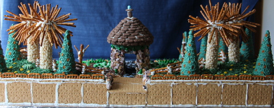 Back of the herb garden.