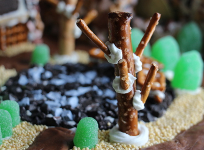 Stick pretzel trees.