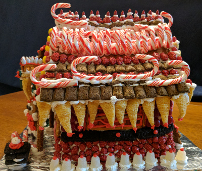 We thought this one looked more like an Asian temple - with the curls on the tips and edges of the roof.