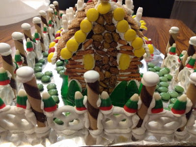 A brown chocolate rock chimney.