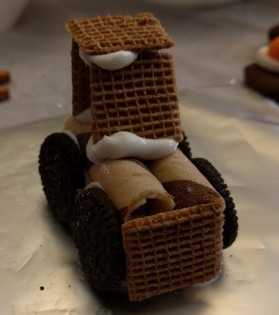 We made a little car for Anderson. Nels helped design it.