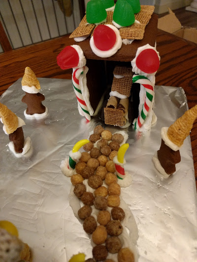 The car had its own decorated garage.